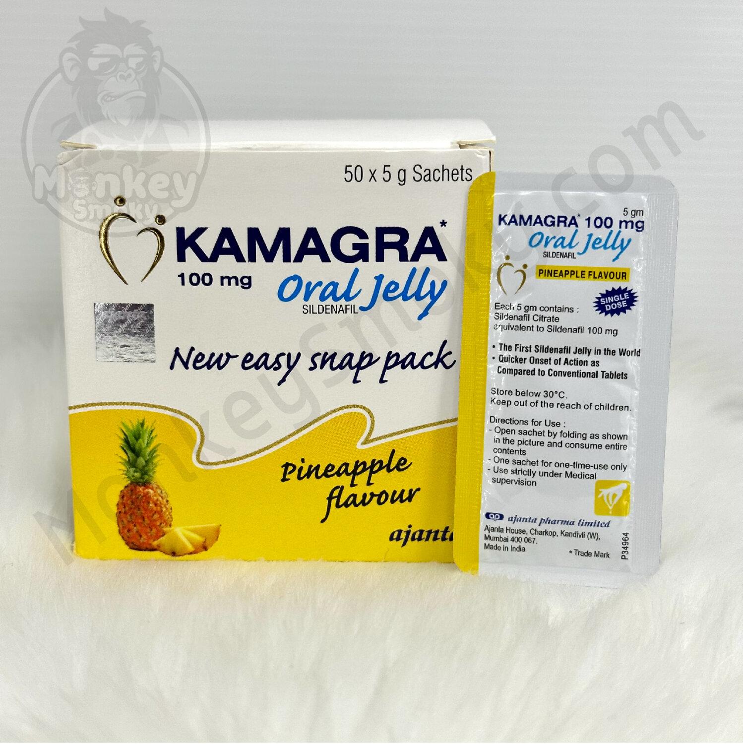 Kamagra Oral Jelly 100mgแท้ คามากร้าเจลลี่แท้100มก. MonkeySmoky