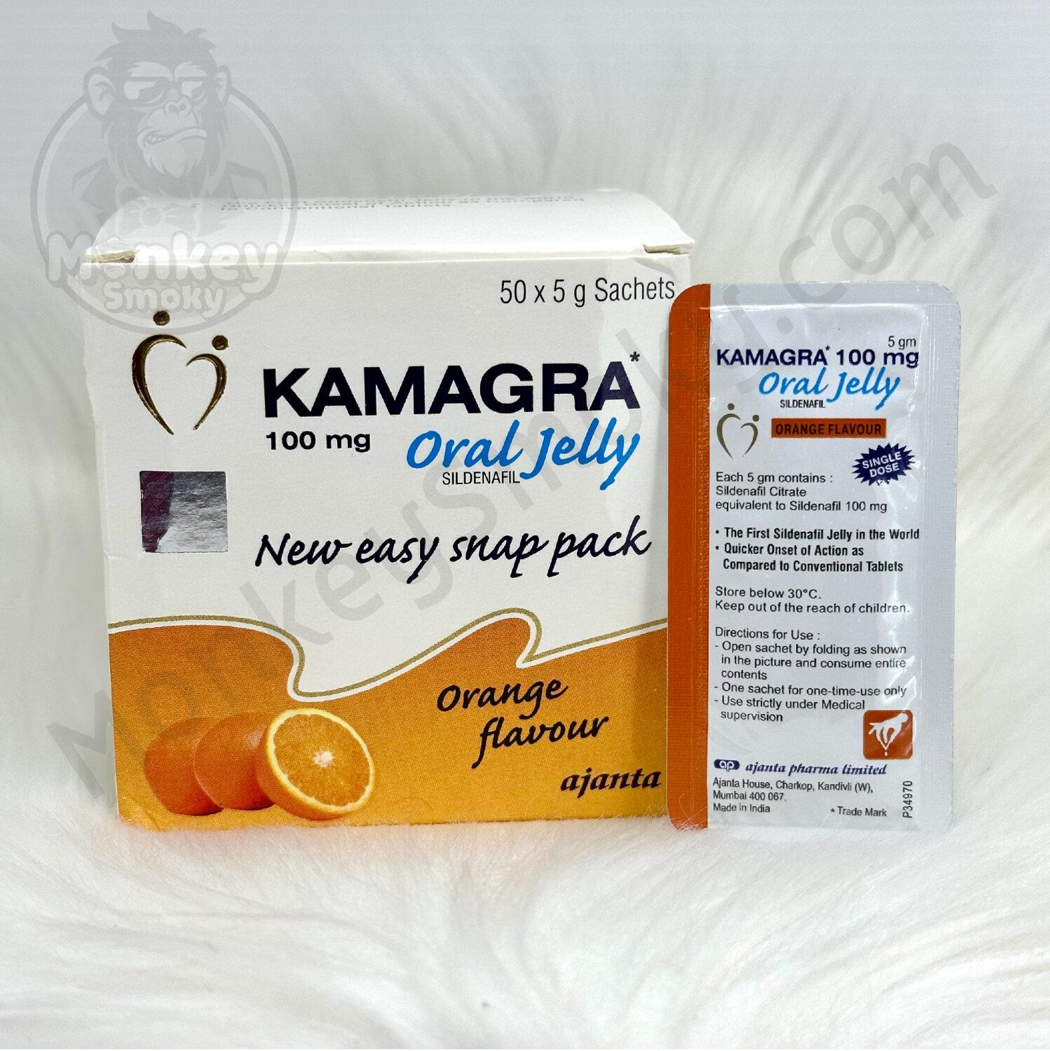 Kamagra Oral Jelly 100mgแท้ คามากร้าเจลลี่แท้100มก. MonkeySmoky