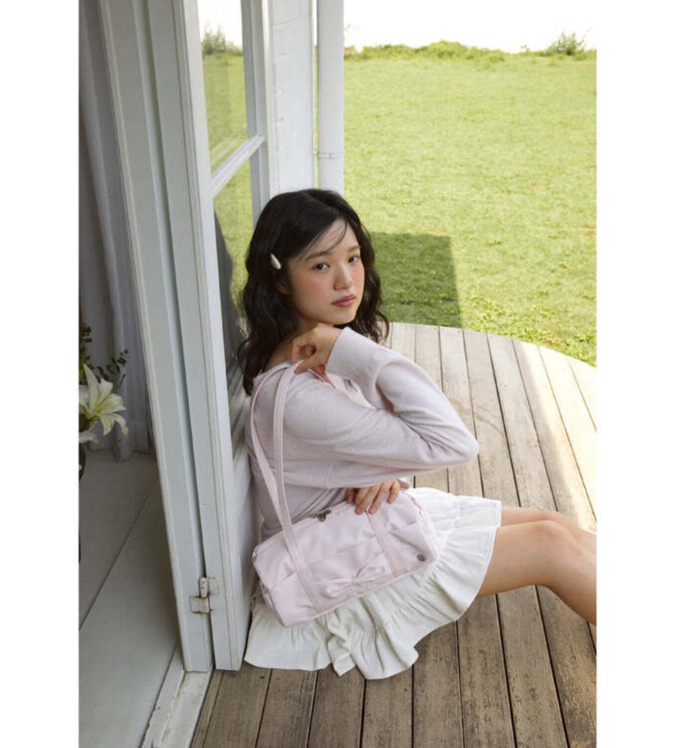 [ovuni]Fluffy ribbon bag_pale pink★日本未入荷 Ovuni Fluffy ribbon bag_rose pink – mydeermoon ☽ 韓國代購