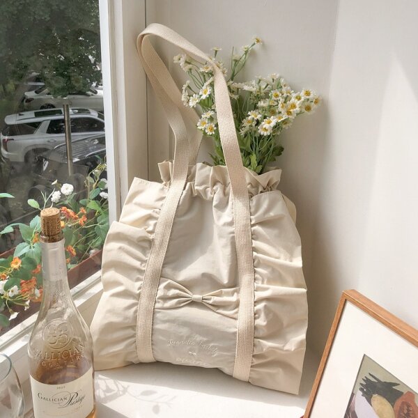 [ovuni]Fluffy ribbon bag_pale pink★日本未入荷 Ovuni Fluffy ribbon bag_rose pink – mydeermoon ☽ 韓國代購