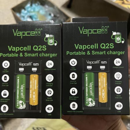 รางชาร์จ Vapcell Q2S(2 ก้อน)ชาตถ่านได้หลายขนาด - Vapenew1688