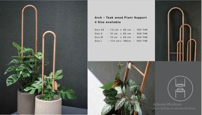 Xs Arch Teak Wood Plant Support The Daughters Studio