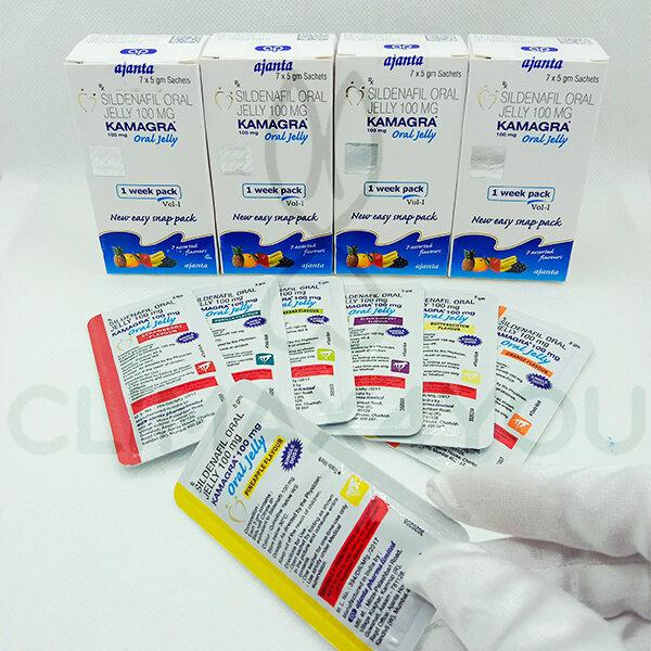 Kamagra Oral Jelly 1 Week Pack I คามากร้าเจลลี่ กล่อง 7 ซอง 7 รสชาติ - CLIMAX4YOU