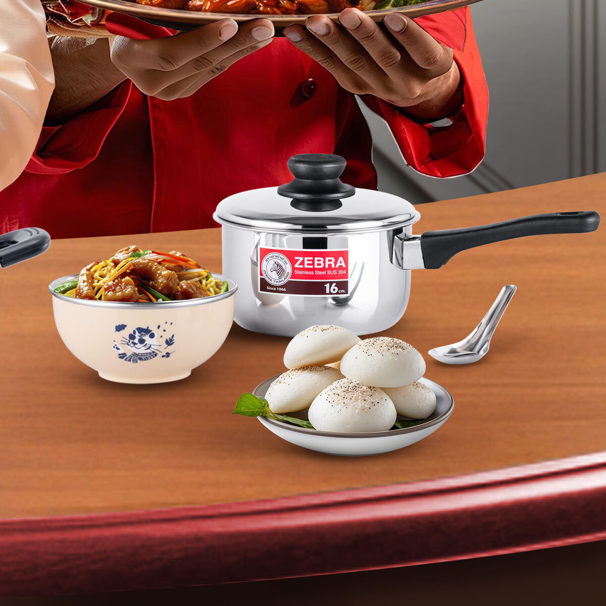 ZEBRA ชุดหม้อด้าม Happy Tiger 5 ชิ้น 1857590 - ZEBRA Thailand