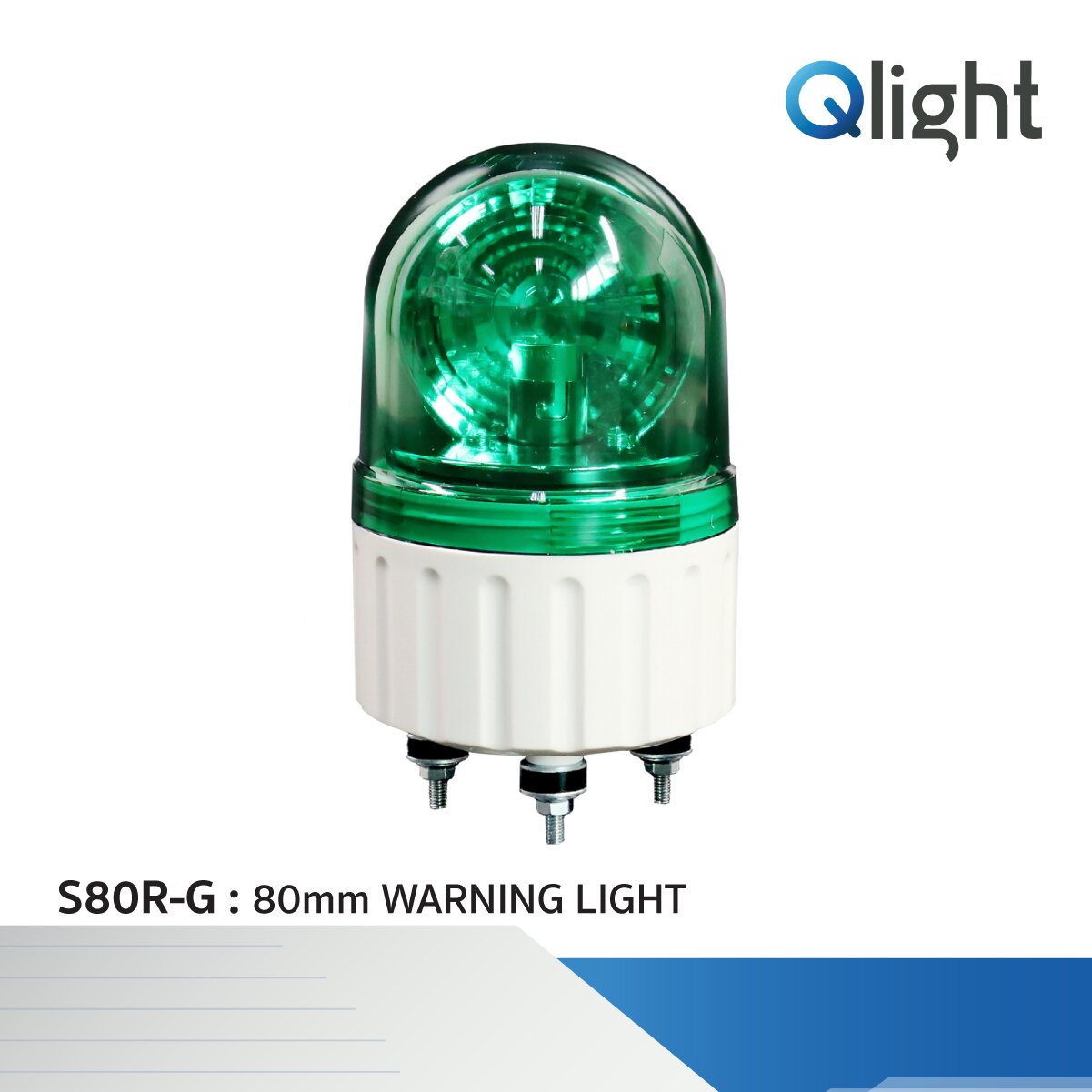 [S80R] Ø80mm Bulb Revolving Warning Light - Qlight Thailand