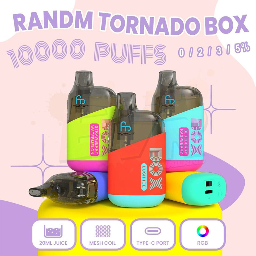[Disposable Pod] RANDM TORNADO BOX Disposable 10000 Puffs [แท้] Nic 5