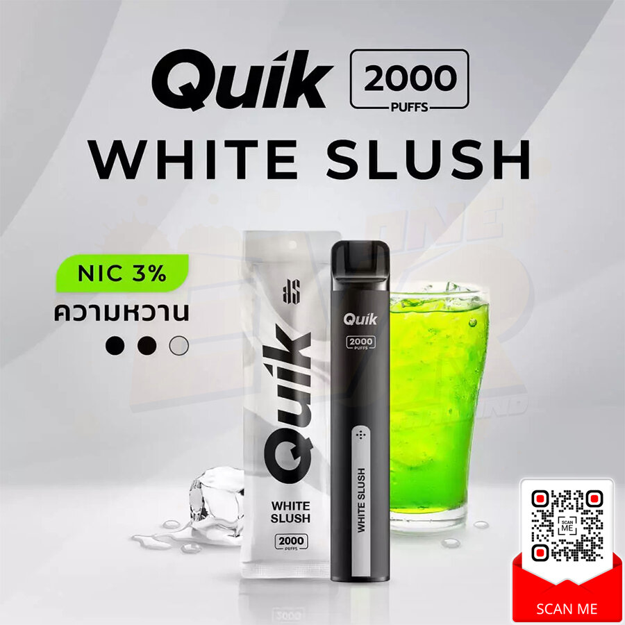 [Disposable Pod] KS Quik 2000 Puffs White Slush [แท้] | กลิ่นไวท์สลัช ...