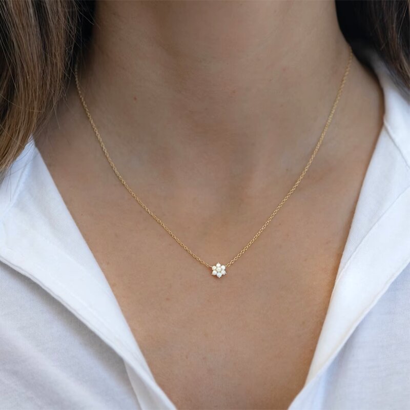 Minimalist opal necklace deals