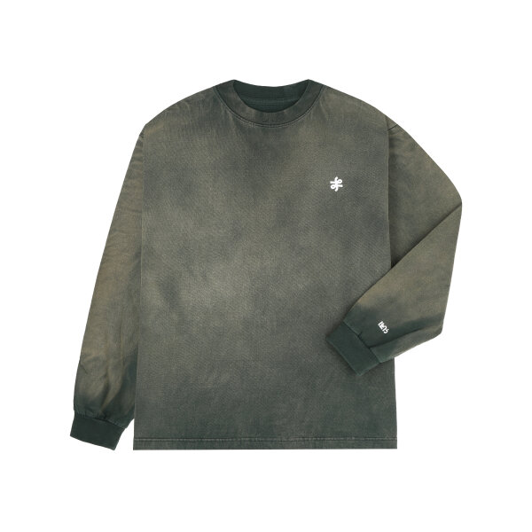 T-ROXFINO-STRIPE Sun-faded long-sleeve Henley T-shirt