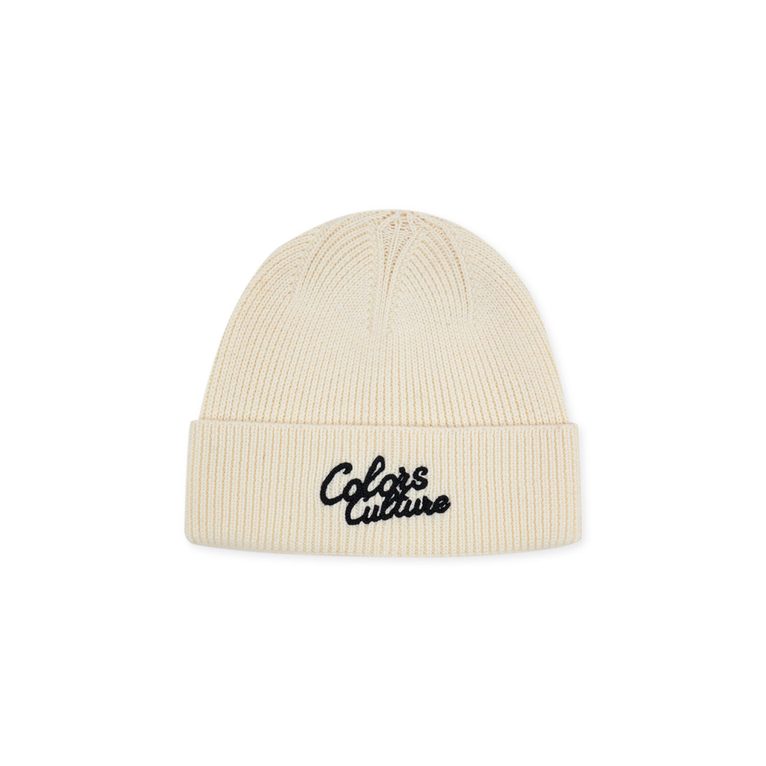 LOGO CHAIN EMBROIDERY WOOL BLEND BEANIE - COLORS CULTURE