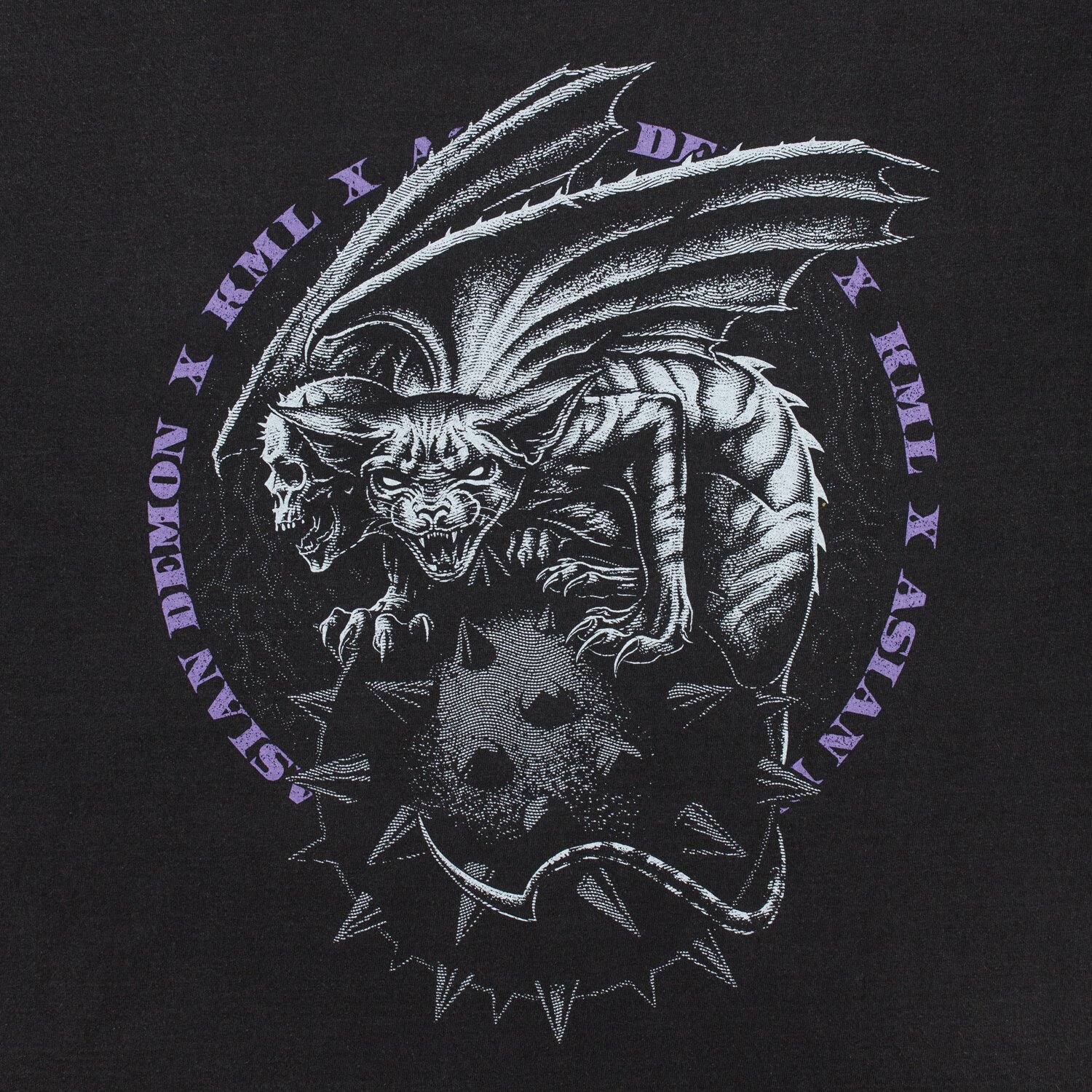 Whispers l Demon Cat Vintage T-shirt (Purple) - Kengmakleon