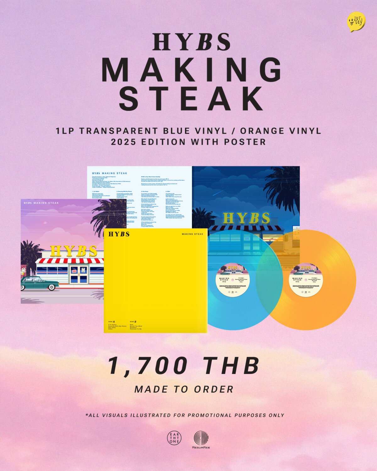 HYBS 「 Making Steak」 ORANGE VINYL HYBS – Making Steak 2025 Edition (Ltd Edn Orange Vinyl LP