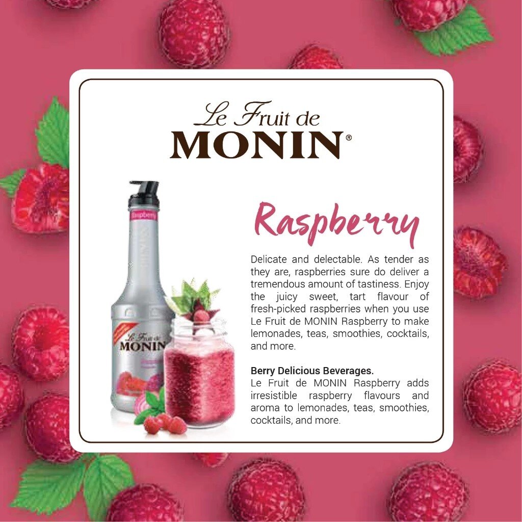 Monin Raspberry Fruit Mix MONIN Raspberry Fruit Mix 1L. 1 bottle โมนิน ราสเบอร์รี่ ฟรุ๊ตมิกซ์ 1 ...