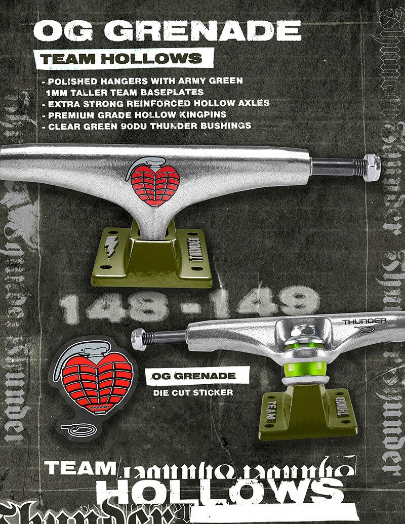 THUNDER 148, 149 : OG Grenade Hollow Lights Trucks - Green