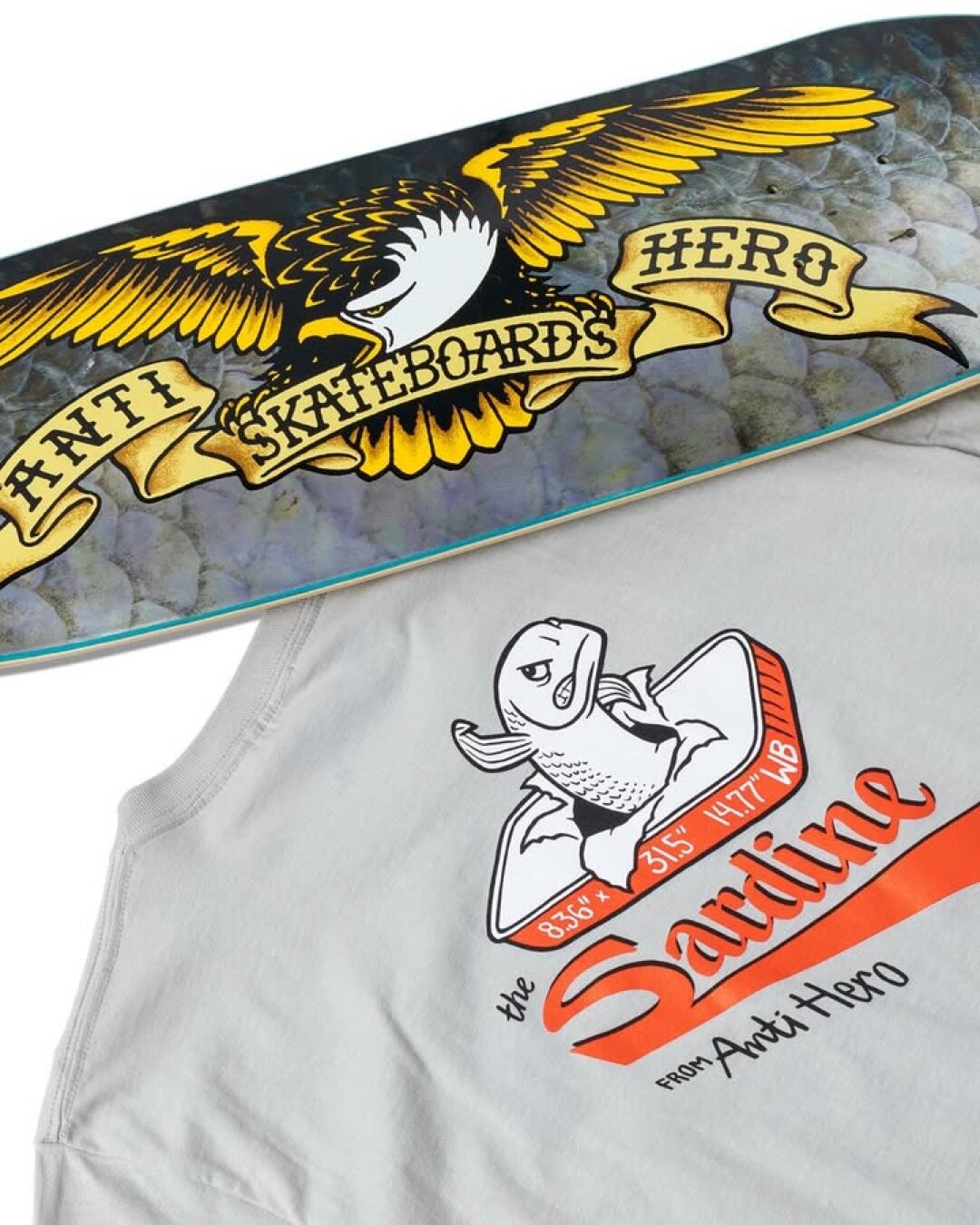ANTIHERO 8.36 : SHAPED EAGLE THE SARDINE 8.36 - StreetBOX